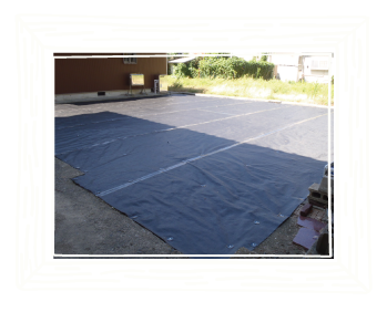 防草シート敷設工事後