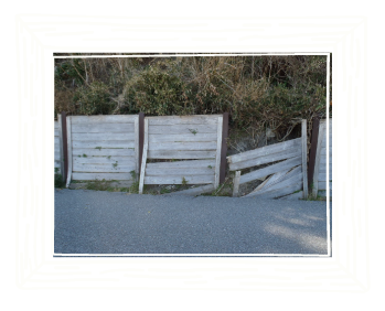 防護柵補修工事前